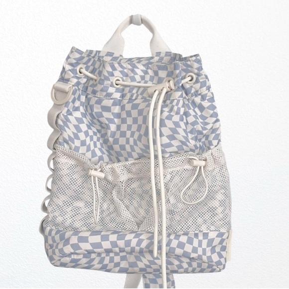 Dagne Dover Nova Sling Bag in Check Mix Blue + White main image 9